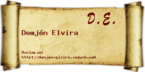 Demjén Elvira névjegykártya